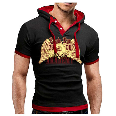 Toponeto Summer mens fashion comfortable casual hooded stitching printed short sleeves
Toponeto Summer mens fashion comfortable casual hooded stitching printed short sleeves