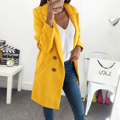 2019 New Autumn Women Fashion Casual Solid Color Jacket Long Sleeve Lapel Neck Button Overcoat Plus Size Coat
2019 New Autumn Women Fashion Casual Solid Color Jacket Long Sleeve Lapel Neck Button Overcoat Plus Size Coat