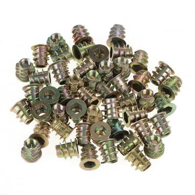 Greensen 50Pcs M510mm Zinc Alloy Hex Drive Head Furniture Nuts Threaded for Wood Insert
Greensen 50Pcs M510mm Zinc Alloy Hex Drive Head Furniture Nuts Threaded for Wood Insert