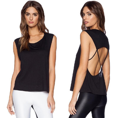 Sexy Women Top Round Neck Sleeveless Hollow Out Spaghetti Strap Backless Tank Top T-Shirt Black
Sexy Women Top Round Neck Sleeveless Hollow Out Spaghetti Strap Backless Tank Top T-Shirt Black