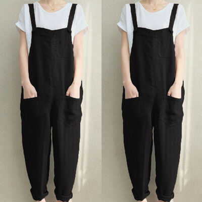 Fashion Womens Cotton Linen Sleeveless Dungarees Rompers Jumpsuit Loose Pants Overalls Playsuits
Fashion Womens Cotton Linen Sleeveless Dungarees Rompers Jumpsuit Loose Pants Overalls Playsuits