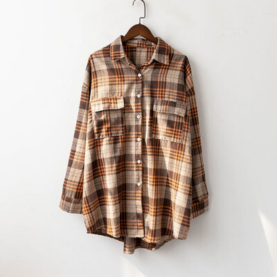 Autumn Plaid Vintage Female Blouse 2019 New Fashion Sweet Loose Long Sleeve Shirts Turn-Down Collar Women Tops
Autumn Plaid Vintage Female Blouse 2019 New Fashion Sweet Loose Long Sleeve Shirts Turn-Down Collar Women Tops