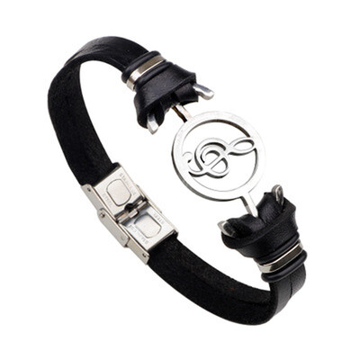 Retro Trend Men Musical Symbol Stainless Steel Weaving Cowhide Leather Bracelet Fashion Pair Bracelet Jewellery
Retro Trend Men Musical Symbol Stainless Steel Weaving Cowhide Leather Bracelet Fashion Pair Bracelet Jewellery