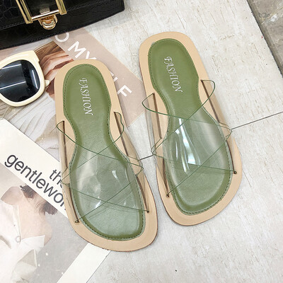 Ulzzang slippers in spring 2019 the new Korean version of the flat-bottomed 100-lap network celebrity Yufeng transparent&cool 
Ulzzang slippers in spring 2019 the new Korean version of the flat-bottomed 100-lap network celebrity Yufeng transparent&cool