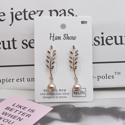 Fashion Jewelry Pearl Pendant Leaves Branches Earrings Temperament Women Alloy Earrings For Female Gift Water Drop Earrings
Fashion Jewelry Pearl Pendant Leaves Branches Earrings Temperament Women Alloy Earrings For Female Gift Water Drop Earrings