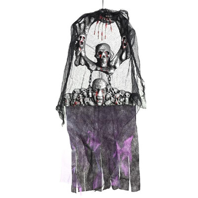 Halloween Hanging Board Scary Decorative Prop Bar Soul House Skull Skeleton Door Hanger with Flashing Eyes
Halloween Hanging Board Scary Decorative Prop Bar Soul House Skull Skeleton Door Hanger with Flashing Eyes