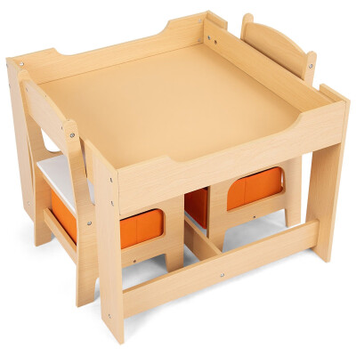Kids Table&Chair Set with Storage Boxes