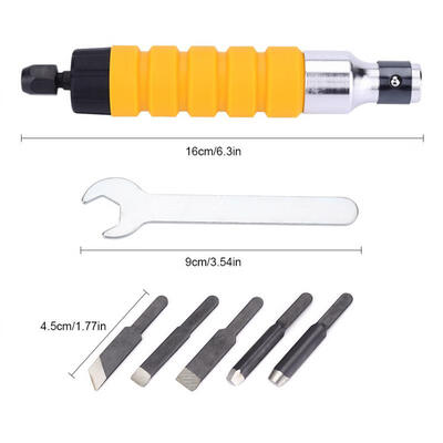 Greensen Electric Engraving Chisel Woodworking Carving Knife Hand Tool with 5 Blades & 1 Wrench
Greensen Electric Engraving Chisel Woodworking Carving Knife Hand Tool with 5 Blades & 1 Wrench