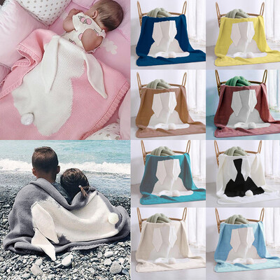 Newborn Baby Knitting Swaddle Bunny Ear Pompom Wraparound Sleeping Bag Swaddling Blanket
Newborn Baby Knitting Swaddle Bunny Ear Pompom Wraparound Sleeping Bag Swaddling Blanket
