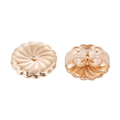 JK Findings Yellow Gold Filled Ear Nuts 120 14K Gold Filled 95x95x4mm Hole 07mm 4pcsset