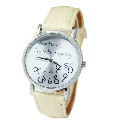 Women Leather Watch Wathever I am Late Anyway Letter Watches Womens Wrist Watch Hodinky Relogio Feminino Clock Masculino &Ff
Women Leather Watch Wathever I am Late Anyway Letter Watches Womens Wrist Watch Hodinky Relogio Feminino Clock Masculino &Ff