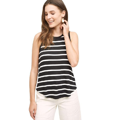 New Fashion Women Striped Tank Top O-Neck Sleeveless Asymmetric Hem Casual Vest Black
New Fashion Women Striped Tank Top O-Neck Sleeveless Asymmetric Hem Casual Vest Black