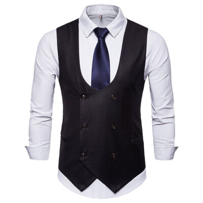SUNSIOM Men Suit Vest Formal Business Wedding Party Tuxedo Waistcoat Jacket Coat Top 
SUNSIOM Men Suit Vest Formal Business Wedding Party Tuxedo Waistcoat Jacket Coat Top