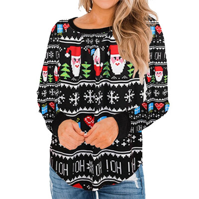 New 2019 Autumn Women Fashion Christmas Printing O-neck Long sleeve Casual T-shirt Top
New 2019 Autumn Women Fashion Christmas Printing O-neck Long sleeve Casual T-shirt Top
