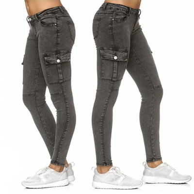 Gobestart Womens High Waist Solid Jeans Button Side stand Pockets Trouser Pencil Pants
Gobestart Womens High Waist Solid Jeans Button Side stand Pockets Trouser Pencil Pants