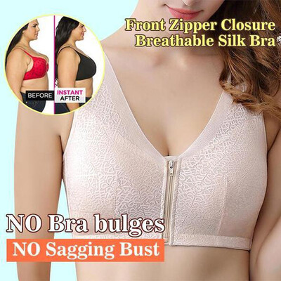 〖Follure〗Front Zipper Closure Wirefree Extra Breathable Silk Bra The Gentle Bra Curve Bra
〖Follure〗Front Zipper Closure Wirefree Extra Breathable Silk Bra The Gentle Bra Curve Bra
