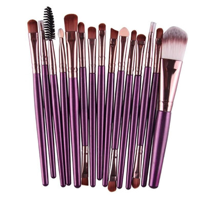 15pcs Eye Shadow Makeup Brush Set Eyes Make Up Eyebrow Cosmetic Brushes