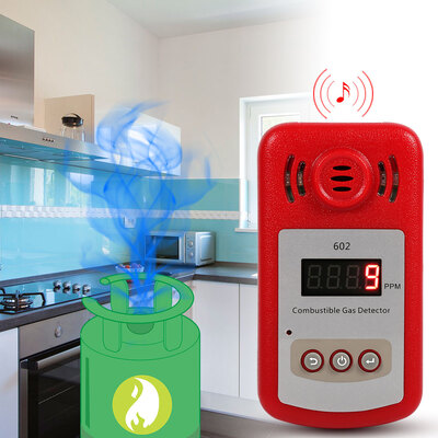 1Pc 300-10000PPM Combustible Natural Gas Methane Leak Detector with Sound Alarm & Light Flash Gas Tester Digital Gas Detector
1Pc 300-10000PPM Combustible Natural Gas Methane Leak Detector with Sound Alarm & Light Flash Gas Tester Digital Gas Detector
