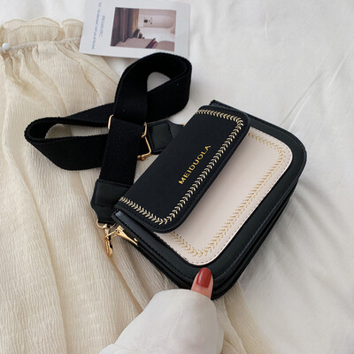 Foreign style womens bag 2019 new Korean version of Joker contrast texture messenger bag simple fashion small square bag
Foreign style womens bag 2019 new Korean version of Joker contrast texture messenger bag simple fashion small square bag