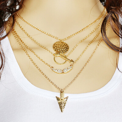 Fashion Exaggerated Multi-layer Necklace Wings Arrow Scale Pendant Women Decoration Jewelry
Fashion Exaggerated Multi-layer Necklace Wings Arrow Scale Pendant Women Decoration Jewelry