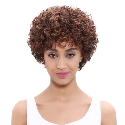 Noble Brazilian Afro Kinky Curly Human Hair Wig Remy Short Human Hair Wigs For Women Black Mix Color Non Lace Wig Free Shipping
Noble Brazilian Afro Kinky Curly Human Hair Wig Remy Short Human Hair Wigs For Women Black Mix Color Non Lace Wig Free Shipping