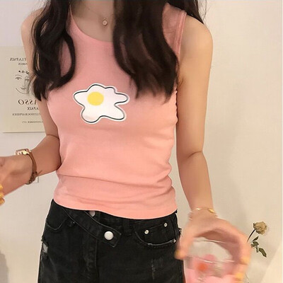 Womens Fashion Casual Vest Sleeveless O-Neck Poached Egg Print Knitted Tank Top T Shirt Tops
Womens Fashion Casual Vest Sleeveless O-Neck Poached Egg Print Knitted Tank Top T Shirt Tops