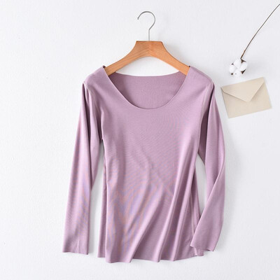 Fashion Women Bottom T-shirt Long Sleeve O-neck Solid Color Stretch Thin Slim Basic Tee Tops Casual Pullovers Blouse
Fashion Women Bottom T-shirt Long Sleeve O-neck Solid Color Stretch Thin Slim Basic Tee Tops Casual Pullovers Blouse