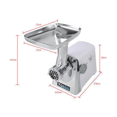 Greensen Electric 1600W Industrial Meat Grinder Mincer Sausage Maker Machine w 3 Cutting Blades
Greensen Electric 1600W Industrial Meat Grinder Mincer Sausage Maker Machine w 3 Cutting Blades