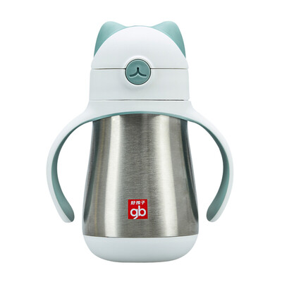 Gb good child insulation bounce nozzle cup with grip 280mL cat series - gray green
Gb good child insulation bounce nozzle cup with grip 280mL cat series - gray green