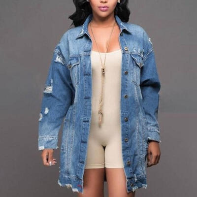 Fashion Denim Jeans Buttons Down Long Sleeve Coat Jacket for Women Lady Cardigan Kaftan Tops
Fashion Denim Jeans Buttons Down Long Sleeve Coat Jacket for Women Lady Cardigan Kaftan Tops