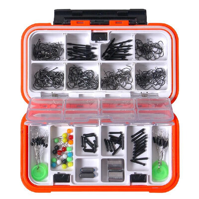 350pcs Fishing Tackle Set Assorted Fishing Hooks Swivels Space Beans Carp Fishing Accessories with Tackle Box
350pcs Fishing Tackle Set Assorted Fishing Hooks Swivels Space Beans Carp Fishing Accessories with Tackle Box