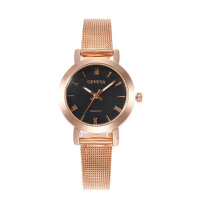 Simple Roman Numeral Time Quartz Watch Women Fashion Alloy Mesh Band Wrist Watch
Simple Roman Numeral Time Quartz Watch Women Fashion Alloy Mesh Band Wrist Watch