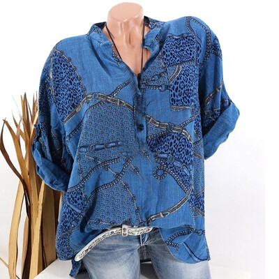 Starmoon Women Fashion Vintage Chain V-Neck Plus Size Five-Sleeve Top T-Shirt Blouse
Starmoon Women Fashion Vintage Chain V-Neck Plus Size Five-Sleeve Top T-Shirt Blouse