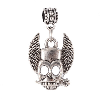 Skull Tibetan Style Alloy European Dangle Beads Large Hole Pendants Antique Silver 35mm Hole 5mm
Skull Tibetan Style Alloy European Dangle Beads Large Hole Pendants Antique Silver 35mm Hole 5mm
