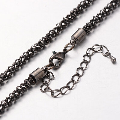 Iron Popcorn Chain Necklace Makings with Alloy Lobster Claw Clasps&Iron End Chains Gunmetal 299
Iron Popcorn Chain Necklace Makings with Alloy Lobster Claw Clasps&Iron End Chains Gunmetal 299