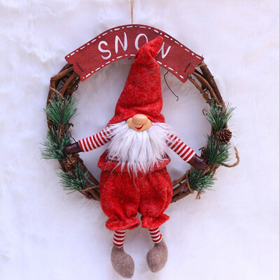 Toponeto Christmas decorations doll wreath rattan ring xmas tree pendant hanging ring
Toponeto Christmas decorations doll wreath rattan ring xmas tree pendant hanging ring