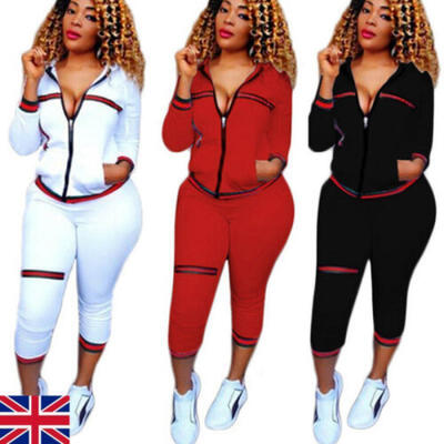 Womens 2PC Tracksuits Set Loungewear Ladies Activewear Tops Suit Pant Plus Size
Womens 2PC Tracksuits Set Loungewear Ladies Activewear Tops Suit Pant Plus Size