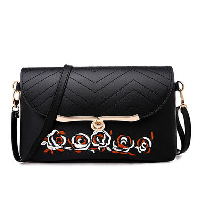 Flower Embroidery Shoulder Packs Casual PU Leather Women Crossbody Bags
Flower Embroidery Shoulder Packs Casual PU Leather Women Crossbody Bags