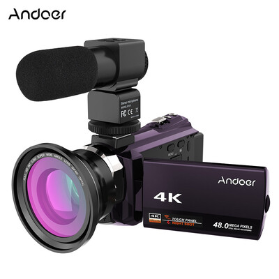 Andoer 4K 1080P 48MP WiFi Digital Video Camera Camcorder Recorder with 2pcs Rechargeable Batteries 039X Wide Angle Macro Lens
Andoer 4K 1080P 48MP WiFi Digital Video Camera Camcorder Recorder with 2pcs Rechargeable Batteries 039X Wide Angle Macro Lens