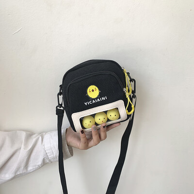 Tailored Women Contrast Color Cute Student Canvas Bag Versatile Shoulder Messenger Bag
Tailored Women Contrast Color Cute Student Canvas Bag Versatile Shoulder Messenger Bag
