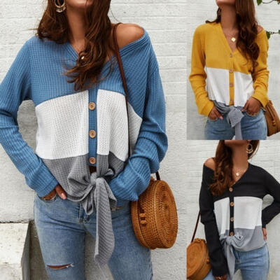 Women knitted Blouse Tee Shirt Long Sleeve T-shirts Casual V Neck Tops Loose Plus Size
Women knitted Blouse Tee Shirt Long Sleeve T-shirts Casual V Neck Tops Loose Plus Size