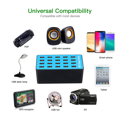USB Smart Charger with 20 Ports Power Adapter of Universal Compatibility Charging Station for Family&Office Use
USB Smart Charger with 20 Ports Power Adapter of Universal Compatibility Charging Station for Family&Office Use