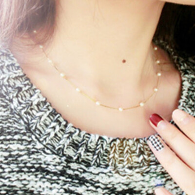 Hot Korean style fashion simple natural sweet sweet imitation pearl ladies short clavicle necklace
Hot Korean style fashion simple natural sweet sweet imitation pearl ladies short clavicle necklace
