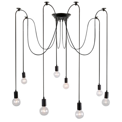 Baycheer HL371602 Simple 8 Light Edison Bulb Black LED Multi Light Pendant Ceiling Lamp E2627
Baycheer HL371602 Simple 8 Light Edison Bulb Black LED Multi Light Pendant Ceiling Lamp E2627