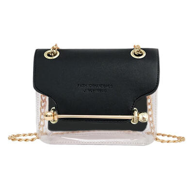 Transparent Jelly Shoulder Messenger Handbags Women PVC Chain Crossbody Bag 
Transparent Jelly Shoulder Messenger Handbags Women PVC Chain Crossbody Bag