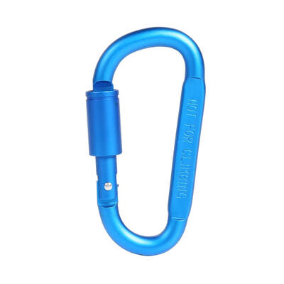 1pc Outdoor Camping Climbing Carabiner 8cm D-shaped with Nut Hanging Buckle