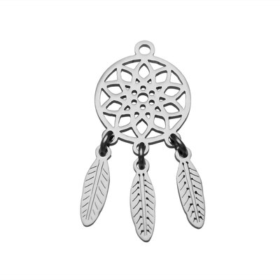 304 Stainless Steel Peandants Flat Round Dream Catcher Stainless Steel Color 31x14x1mm Hole 15mm
304 Stainless Steel Peandants Flat Round Dream Catcher Stainless Steel Color 31x14x1mm Hole 15mm
