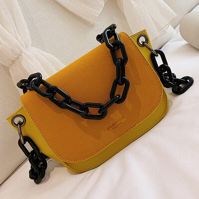 Xiaozhong design 2019 Korean new resin chain handbag slung saddle bag Joker fairy bag
Xiaozhong design 2019 Korean new resin chain handbag slung saddle bag Joker fairy bag