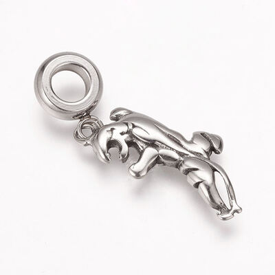 304 Stainless Steel European Dangle Beads Large Hole Pendants Tiger Antique Silver 34mm Hole 5mm Pendant 24x10x25mm
304 Stainless Steel European Dangle Beads Large Hole Pendants Tiger Antique Silver 34mm Hole 5mm Pendant 24x10x25mm