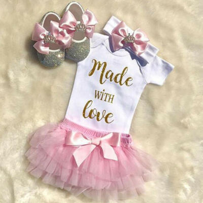 3PCS Newborn Toddler Baby Girls Romper Jumpsuit Tulle Skirt Dress Outfits Sets 
3PCS Newborn Toddler Baby Girls Romper Jumpsuit Tulle Skirt Dress Outfits Sets